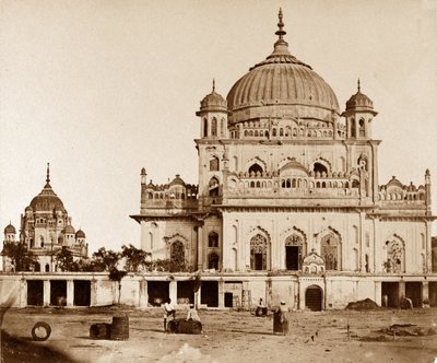 Kleine moskee in de Kaiserbagh, Lucknow door Felice Beato